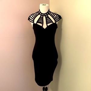 Fashion Nova Black Fitted Dress Small